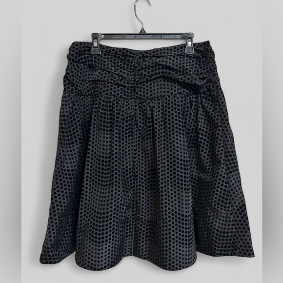 Anthropology Maeve Taffeta Dot Midi Skirt Black Size 12 NWT - Picture 5 of 9